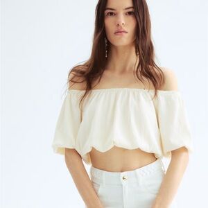 H&M Cream Off-Shoulder Women's Top NWT